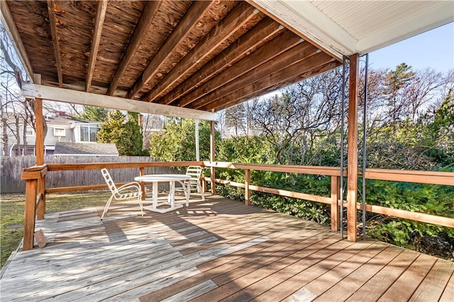 view of wooden deck