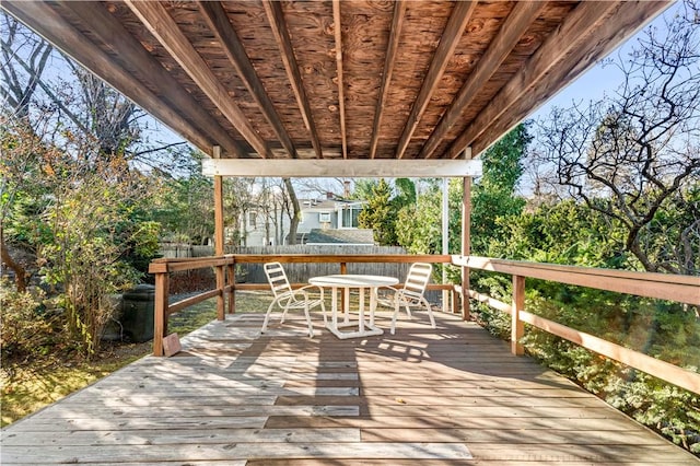 view of wooden terrace