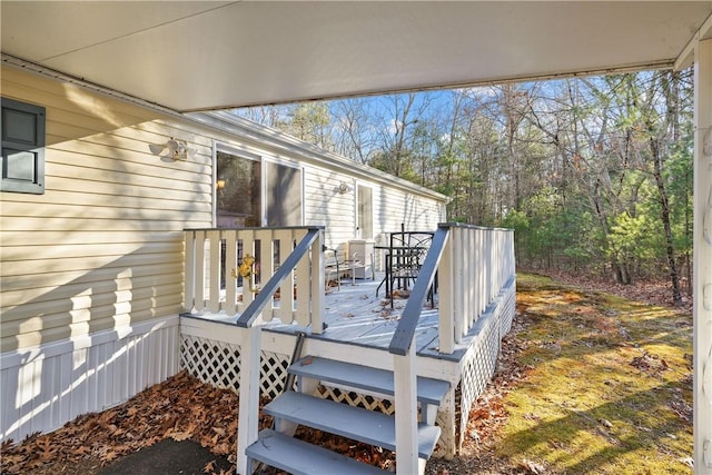 view of wooden deck