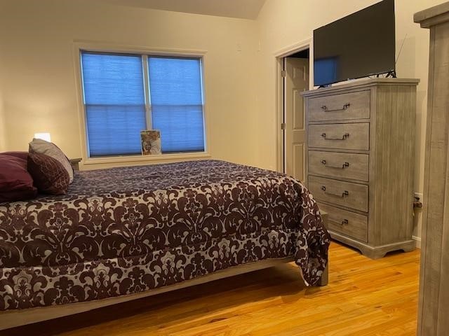 bedroom featuring light hardwood / wood-style flooring