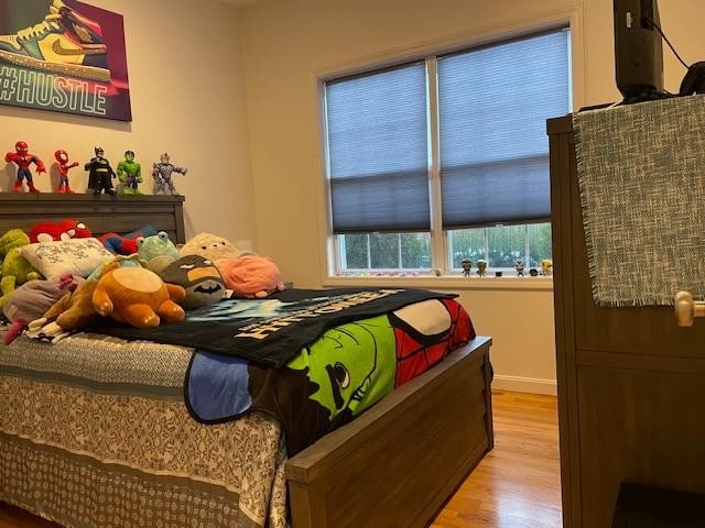 bedroom featuring light hardwood / wood-style floors