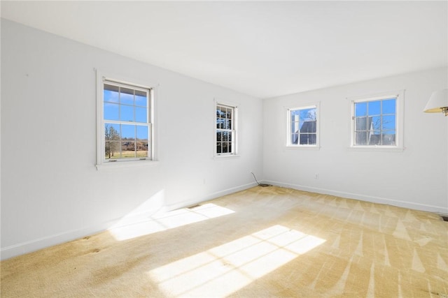 carpeted empty room featuring a wealth of natural light