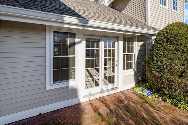 exterior space featuring french doors