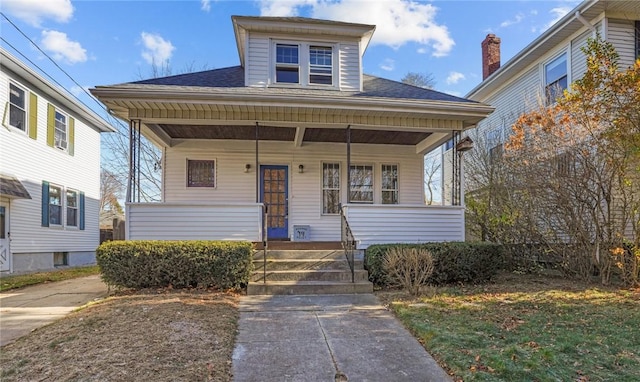 bungalow featuring covered porch