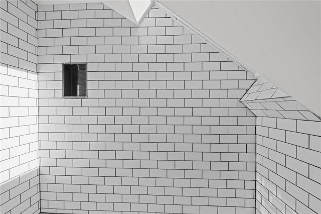 interior details with tiled shower