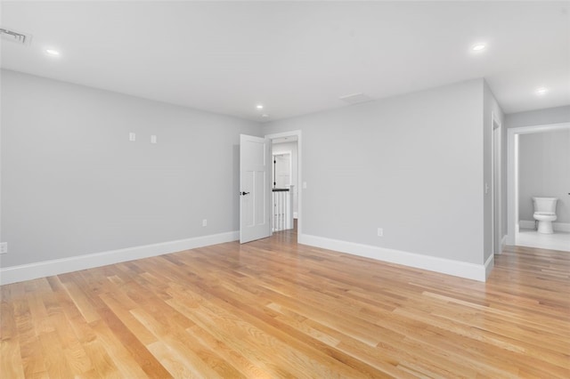 empty room featuring light hardwood / wood-style flooring