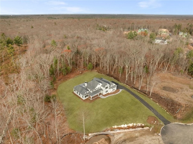 bird's eye view with a rural view