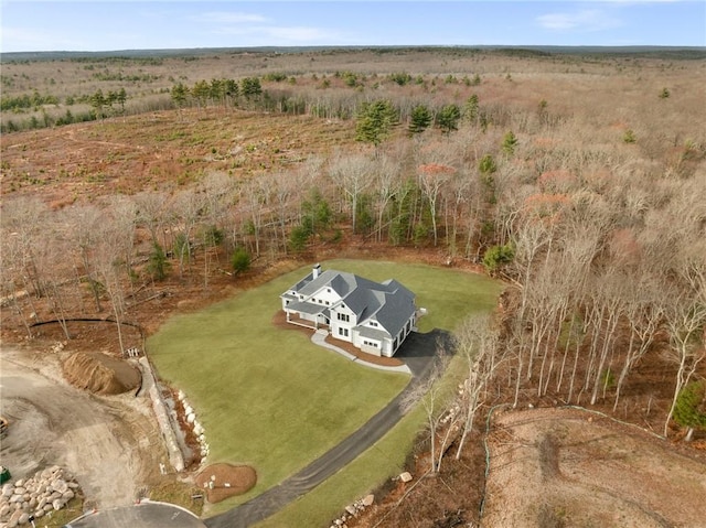 aerial view featuring a rural view