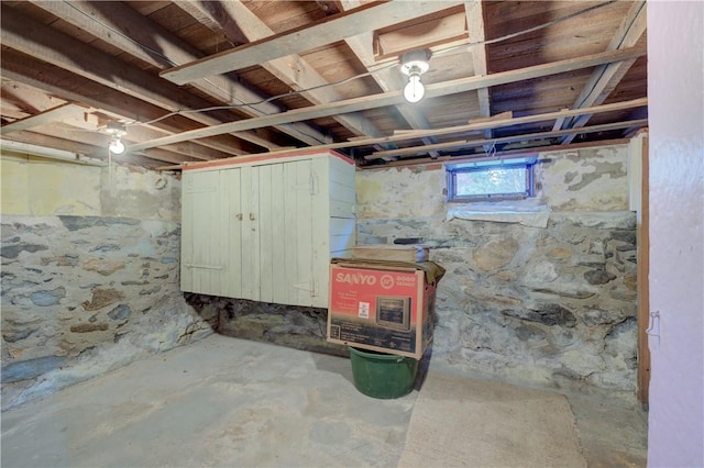 view of basement