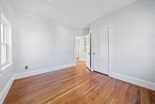 empty room featuring light hardwood / wood-style floors