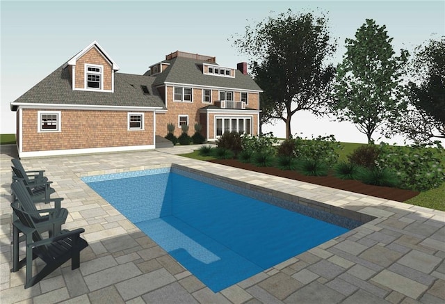 view of pool with a patio