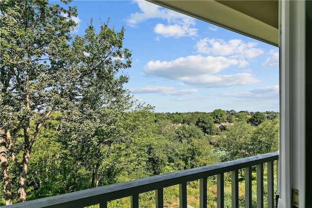 view of balcony