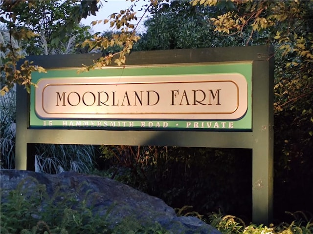 view of community sign