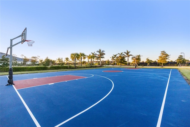 view of basketball court