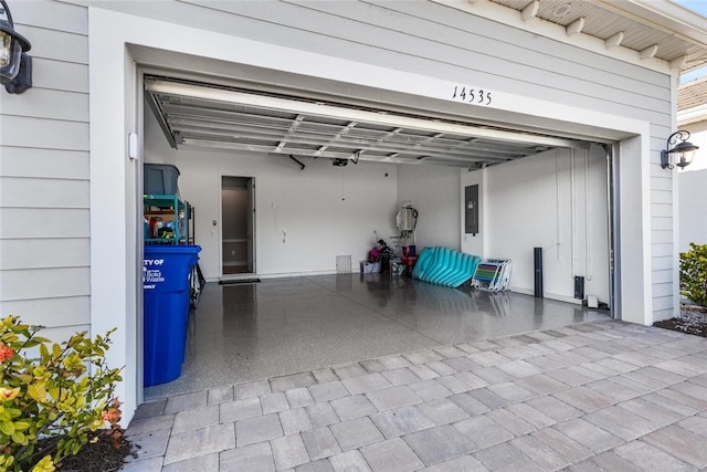 garage featuring electric panel