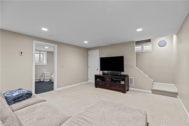 view of carpeted living room