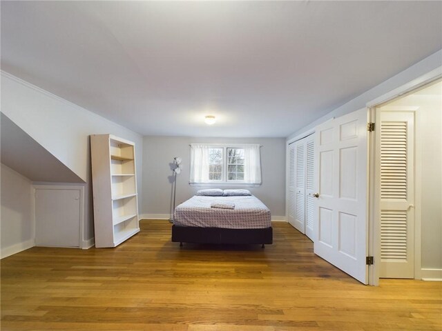 bedroom featuring hardwood / wood-style flooring