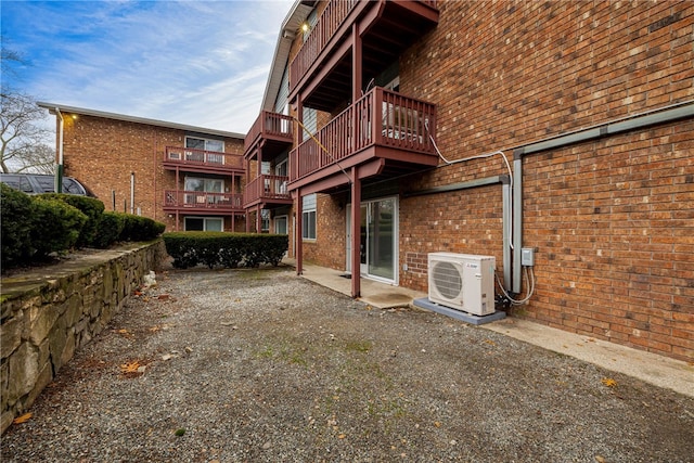 back of property with ac unit