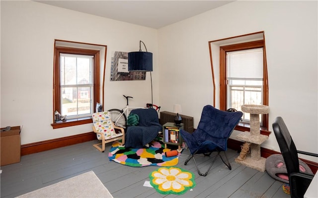 interior space featuring hardwood / wood-style floors