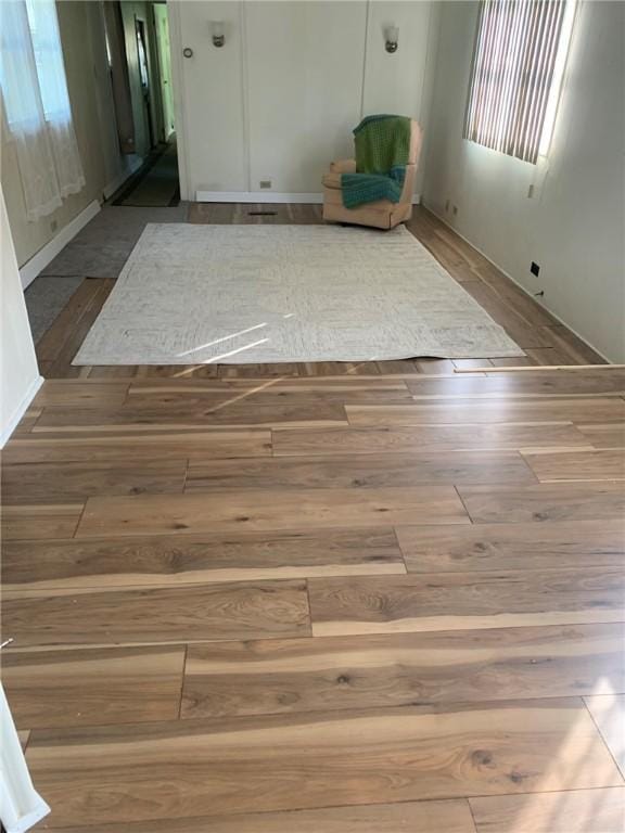 interior space featuring wood-type flooring