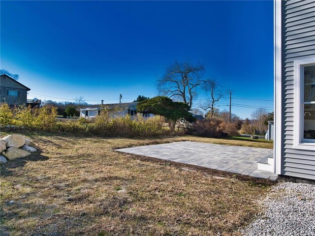 view of yard featuring a patio area