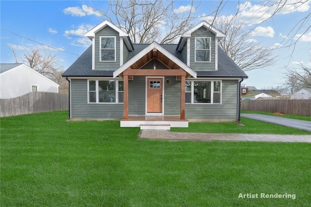 cape cod-style house with a front lawn