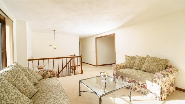 view of carpeted living room