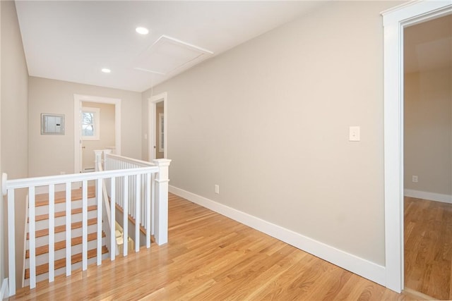 hallway featuring light hardwood / wood-style floors