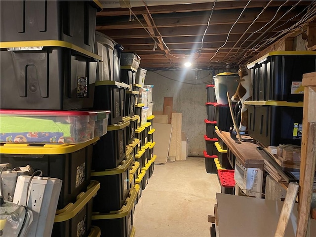 view of storage room