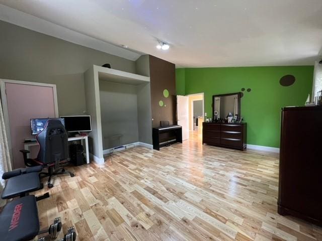 interior space featuring light wood-type flooring