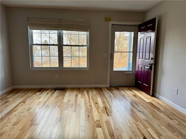 interior space featuring light hardwood / wood-style floors and plenty of natural light