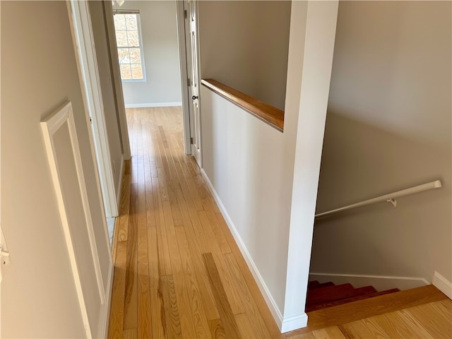 hallway featuring light hardwood / wood-style flooring