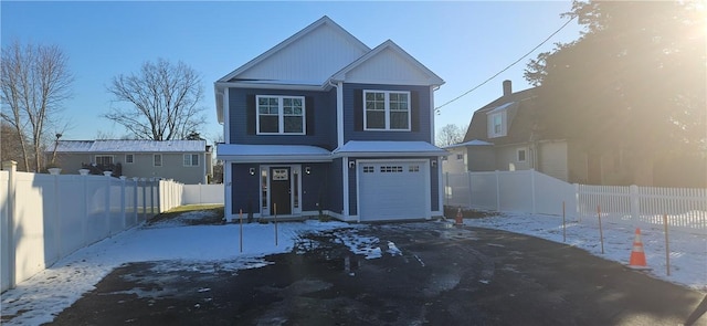 view of front of house featuring a garage