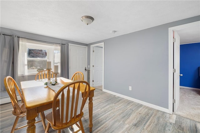 dining area featuring wood-type flooring