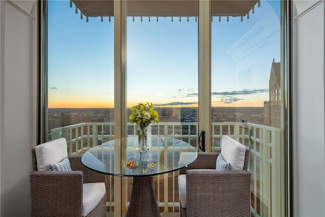 view of sunroom