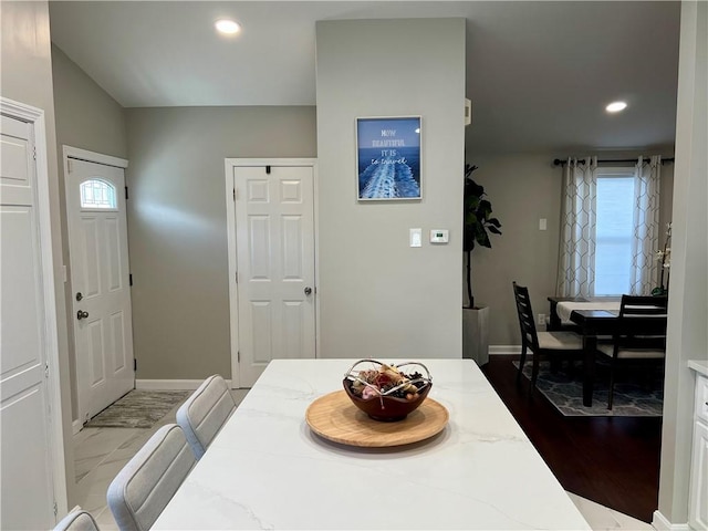 view of dining space