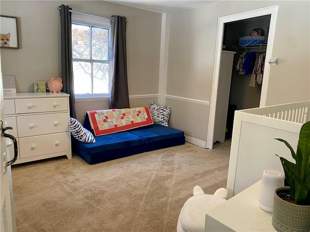 view of carpeted bedroom