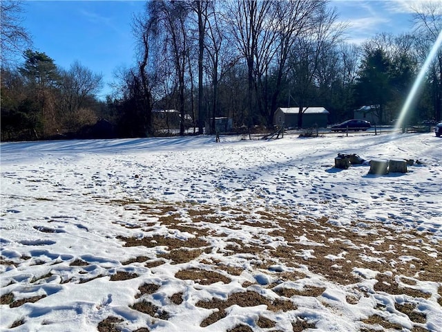 view of snowy yard