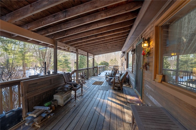 view of wooden terrace