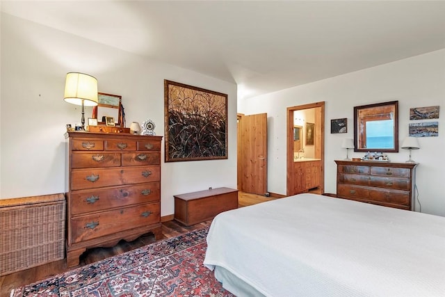 1635 Isabella Beach Rd, Southold, NY 06390 - bedroom with wood finished floors and ensuite bath
