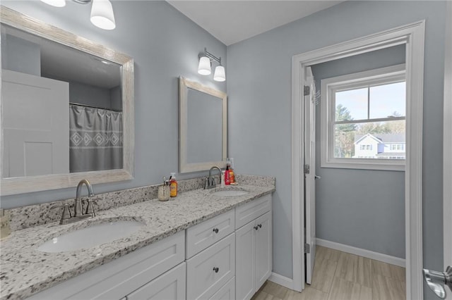 bathroom with vanity