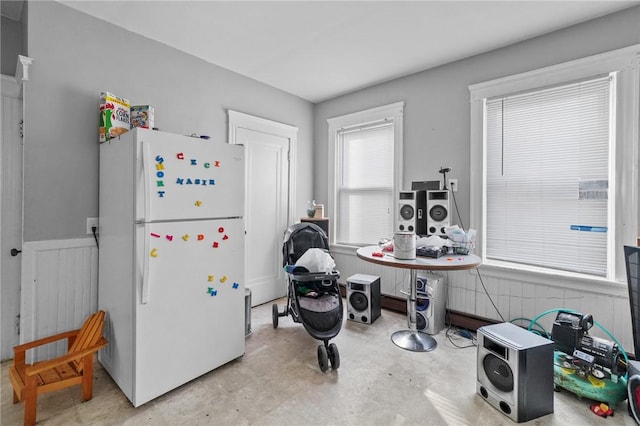 kitchen with white refrigerator