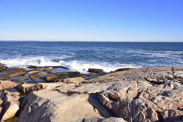 view of water feature featuring a view of the beach