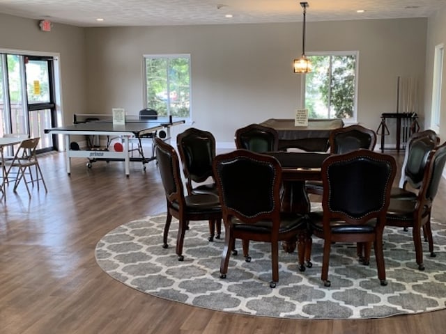 dining area featuring hardwood / wood-style floors