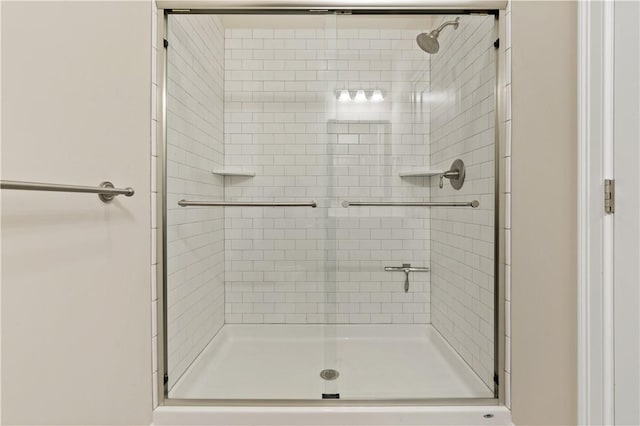 bathroom featuring walk in shower