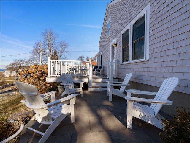 deck featuring a patio area