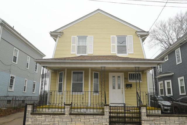 view of front of house with covered porch