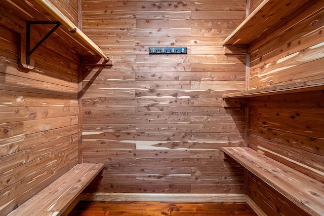 spacious closet with wood-type flooring