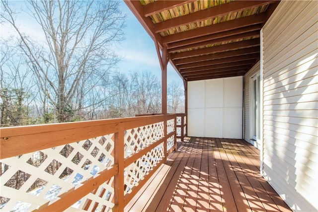 view of wooden deck