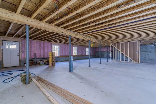 basement featuring a wealth of natural light